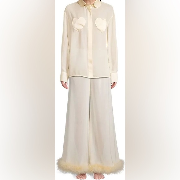 Sleeper Fluffy You Sheer Wide Leg Pants NWT - Picture 5 of 11